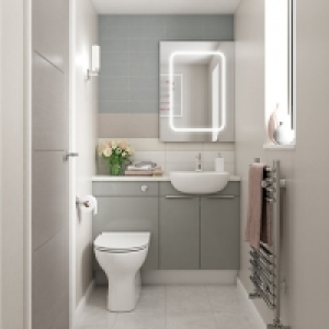 Wickes Vienna Grey Compact WC Unit - 600 x 735mm