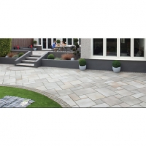 Wickes  Marshalls Sawn Versuro Smooth Silver Paving Slab 560 x 560 x