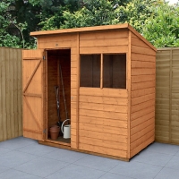 Wickes  Forest Garden 6 x 4ft Shiplap Pent Dip Treated Shed with Ass