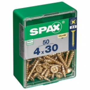 Spax Pz Countersunk Yellox Screws - 4x30mm Pack Of 50 £4.46