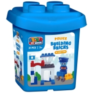 Brick by Brick Police Building Bricks 31pc