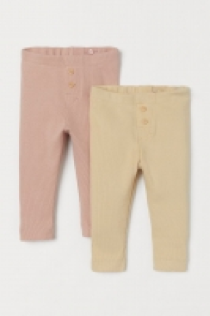 2-pack ribbed leggings £5.00