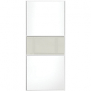 Spacepro Sliding Wardrobe Door Fineline White Panel & Arctic