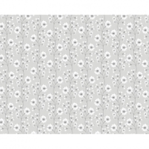 ohpopsi White Petal On Grey Background Wall Mural - XL 3.5m