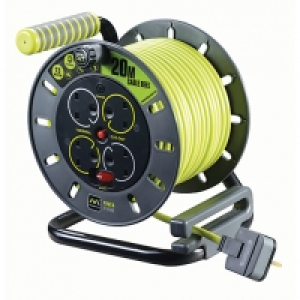 Masterplug Pro-XT 4 Socket Open Reel High Visibility Cable - £26.00