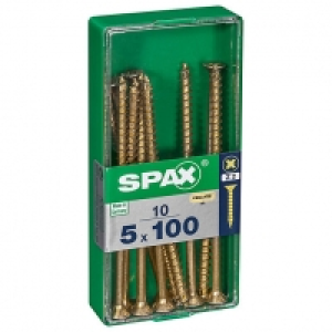 Spax PZ Countersunk Zinc Yellow Screws - 5 x 100mm Pack of 1 £3.66