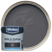 Wickes  Wickes Liquorice - No.250 Vinyl Matt Emulsion Paint - 2.5L