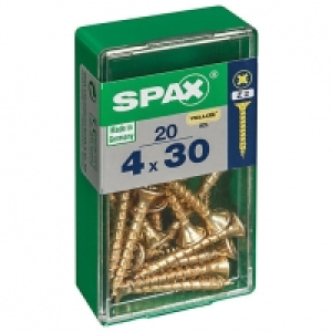 Spax Pz Countersunk Yellox Screws - 4x30mm Pack Of 20 £2.10