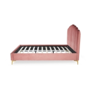 Pink Double Scalloped Bed
