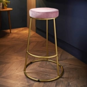 Deco Glamour Bar Stool - Blush