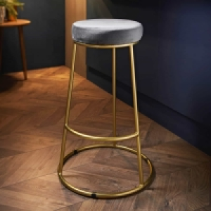 Deco Glamour Bar Stool - Grey