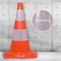 InExcess  PVC Traffic Cones with Reflective Rings - Pack of 10
