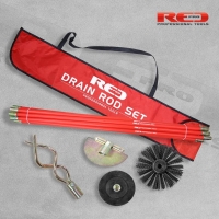 InExcess  Red Pro 15 Piece Drain Rod Set