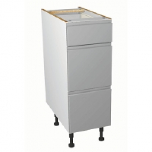 Wickes Madison Grey Gloss Handleless Drawer Unit - 300mm £138.00
