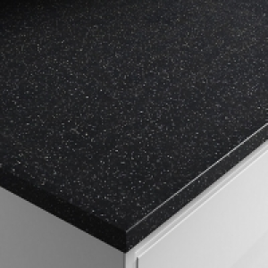 Wickes  Wickes Black Quartz Laminate Bathroom Worktop - 2m x 337mm x