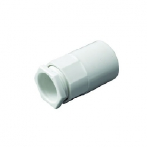 Wickes  Wickes Female Conduit Adaptor - White 25mm Pack of 2