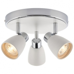 Wickes  Wickes Major LED White & Chrome Triple Plate Spotlight - 3 x