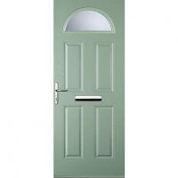 Wickes  Euramax 4 Panel 1 Arch Chartwell Green Right Hand Composite 