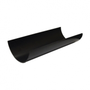FloPlast 112mm Round Line Gutter 4m - Black £8.70