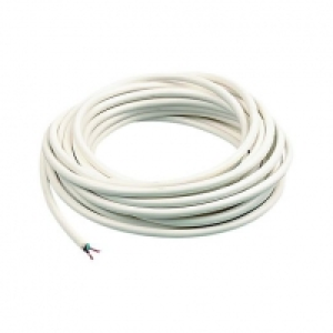 Wickes 2 Core Flexible Round Cable - White 0.75mm2 x 7.5m £4.50