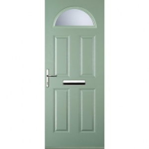 Wickes  Euramax 4 Panel 1 Arch Chartwell Green Right Hand Composite 