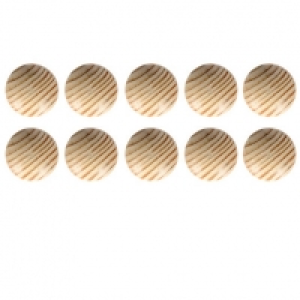 Wickes Unvarnished Ring Door Knob - Beech 35mm Pack of 10