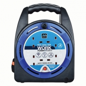 Masterplug 4 Socket Thermal Cut-out Case Reel - Blue 15m 10A £22.00