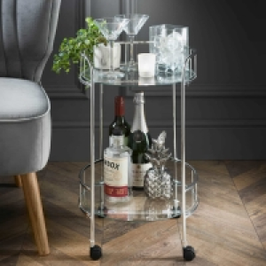 BMStores  Karina Bailey Drinks Trolley - Silver