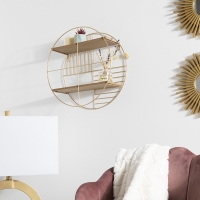 HomeBargains  Home Collections: Gold Circular Shelf