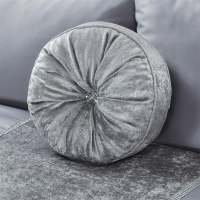 HomeBargains  Home Collections Velvet Cushion Grey/Silver
