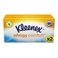 Ocado  Kleenex Hayfever Allergy Comfort Facial Tissues - Twin Box