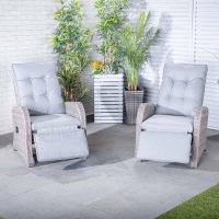 RobertDyas  Monaco 2pc Deluxe Reclining Chair Set