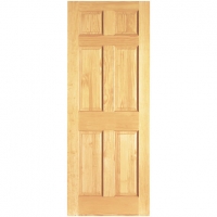 Wickes  Wickes Durham Clear Pine 6 Panel Internal Door - 1981 x 838m