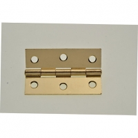 Wickes  Wickes Butt Hinge - Brass Plated 76mm Pack of 2
