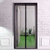 QDStores  Magic Magnetic Door Mesh Black Anti Bug Insect Fly Curtain S