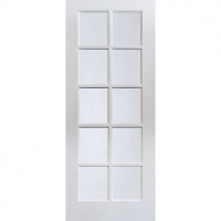 Wickes  Jeld-Wen 10 Lite Clear Glazed White MDF Internal Door - 1981