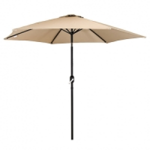 Charles Bentley 2.7m Garden Parasol with Crank & Tilt - Beig £55.00