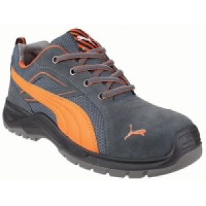 PUMA Omni Flash Low Safety Trainer - Grey/Orange Size 9