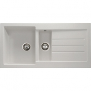 Abode Xcite 1.5 Bowl Granite Kitchen Sink - White £259.00