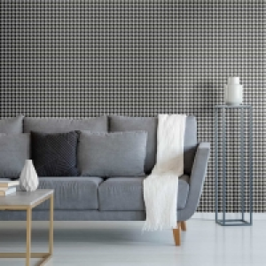 BMStores  Houndstooth Black & White Wallpaper