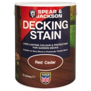 BMStores  Spear & Jackson Decking Stain 5L - Red Cedar