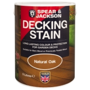 Spear & Jackson Decking Stain 5L - Natural Oak £10.00