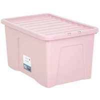 BMStores  Pastel Storage Box with Lid 60L - Pink