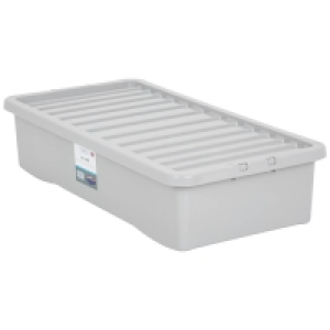 BMStores  Jumbo Underbed Storage Box with Lid 42L - Grey