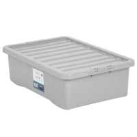BMStores  Underbed Opaque Storage Box with Lid 32L - Grey