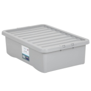 Underbed Opaque Storage Box with Lid 32L - Grey