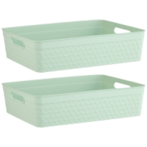 Textured Plastic Tray 2pk - Green