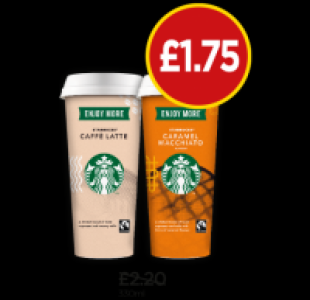 Starbucks Grande Latte, Grande Macchiato &pound;1.75