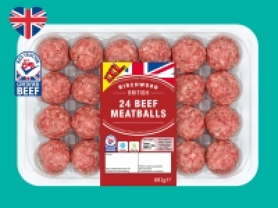 Lidl  Birchwood 24 British Beef Meatballs
