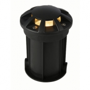 Wickes  Zinc Pan Black Drive Over Ground Light - 35W GU10